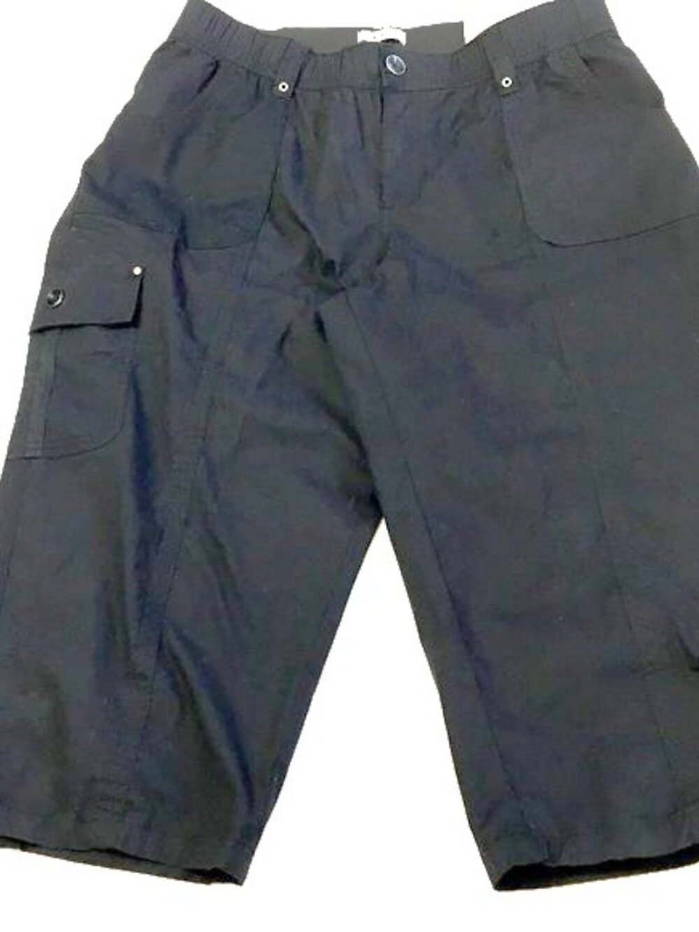 Catherines Comfort Waist Black Capri Sz OX